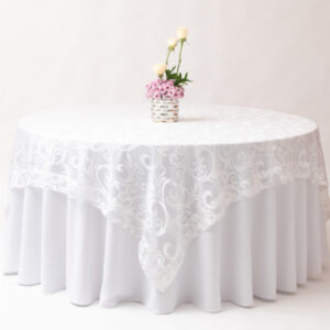 Blanco Con Organza